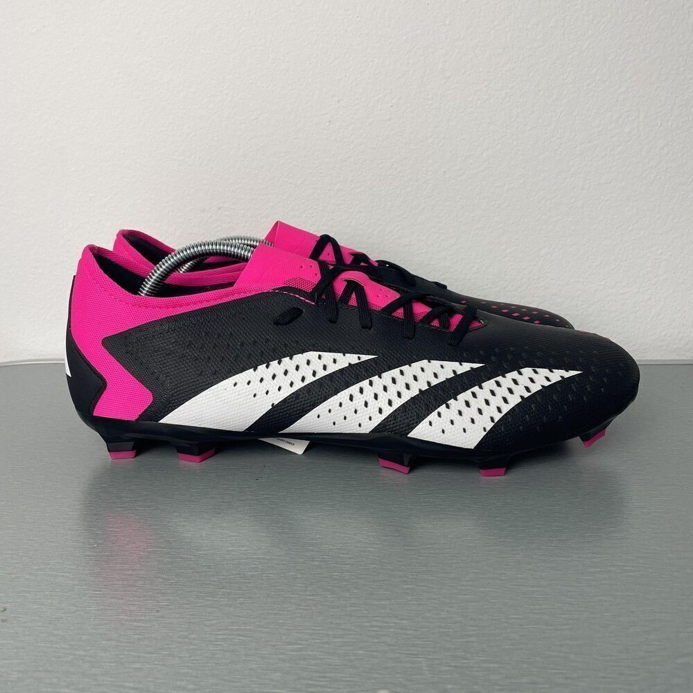 adidas Predator Accuracy.3 Soccer Shoes Mens 13 Firm Ground Black Pink Cleats
